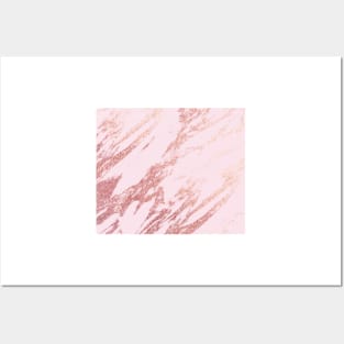 Pastel pink rose gold Posters and Art